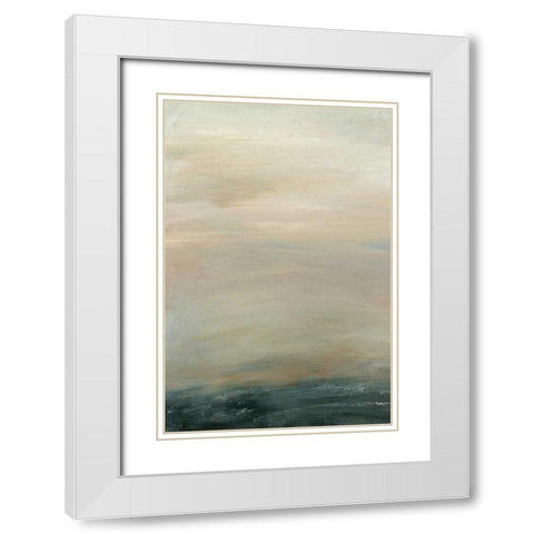 Soft Horizon  I White Modern Wood Framed Art Print with Double Matting by Gordon, Sharon