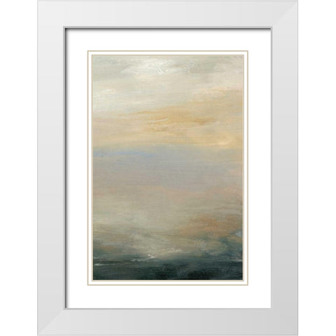 Soft Horizon  II White Modern Wood Framed Art Print with Double Matting by Gordon, Sharon