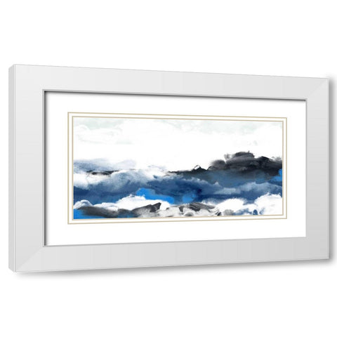 Sea Surface II White Modern Wood Framed Art Print with Double Matting by Vess, June Erica