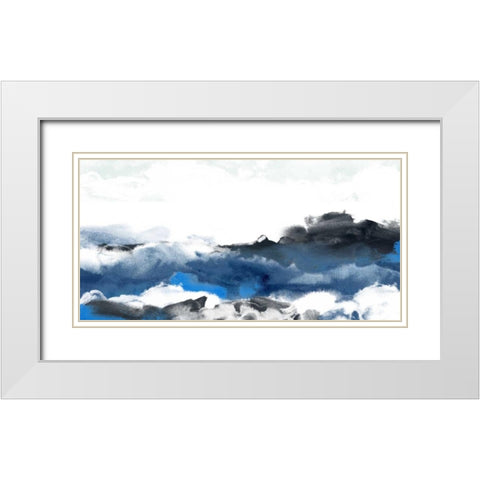 Sea Surface II White Modern Wood Framed Art Print with Double Matting by Vess, June Erica