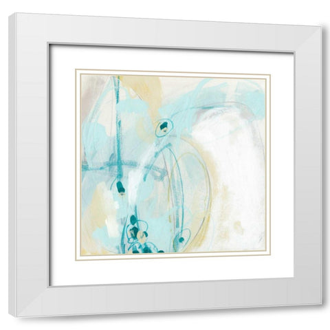 Sea Story I White Modern Wood Framed Art Print with Double Matting by Vess, June Erica