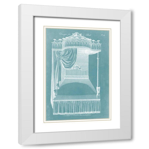 Design for a Bed I White Modern Wood Framed Art Print with Double Matting by Hepplewhite