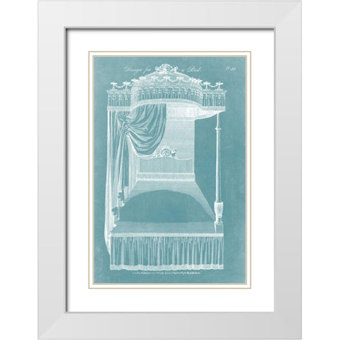 Design for a Bed I White Modern Wood Framed Art Print with Double Matting by Hepplewhite