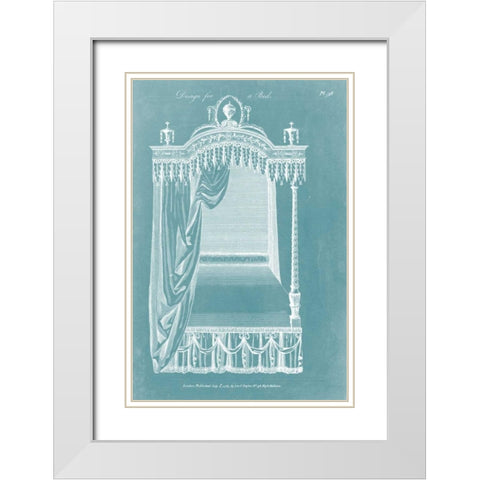 Design for a Bed II White Modern Wood Framed Art Print with Double Matting by Hepplewhite