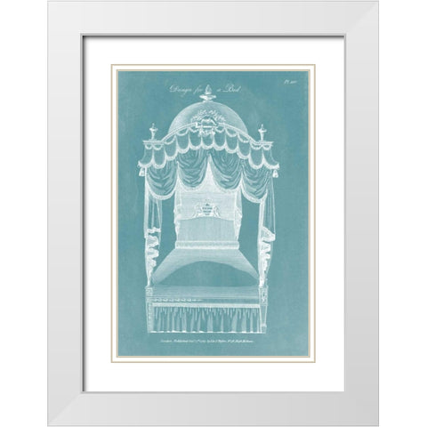Design for a Bed III White Modern Wood Framed Art Print with Double Matting by Hepplewhite