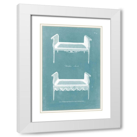 Design for a Window Seat I White Modern Wood Framed Art Print with Double Matting by Hepplewhite