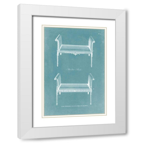 Design for a Window Seat II White Modern Wood Framed Art Print with Double Matting by Hepplewhite