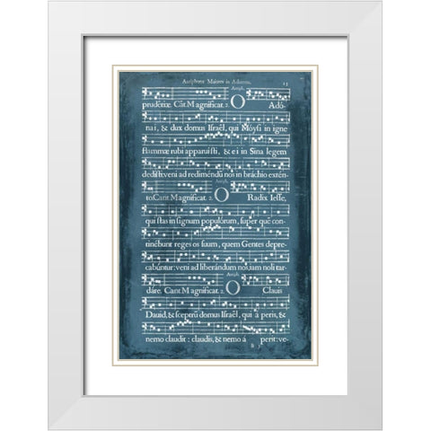 Graphic Songbook III White Modern Wood Framed Art Print with Double Matting by Unknown