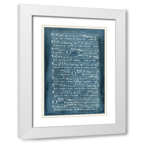 Graphic Songbook IV White Modern Wood Framed Art Print with Double Matting by Unknown