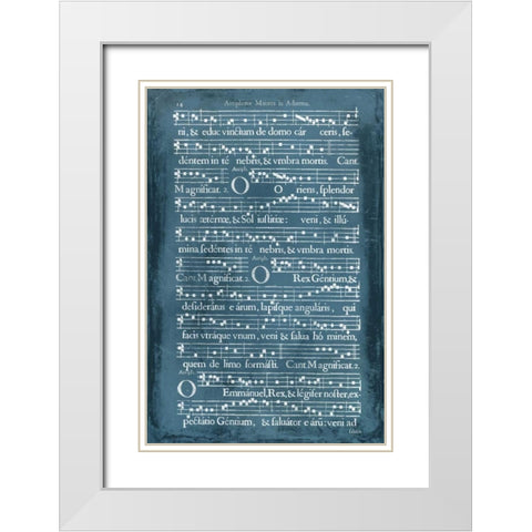 Graphic Songbook IV White Modern Wood Framed Art Print with Double Matting by Unknown