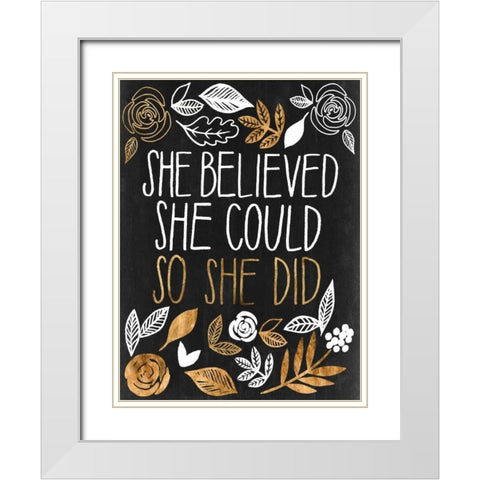Girl Power III White Modern Wood Framed Art Print with Double Matting by Popp, Grace
