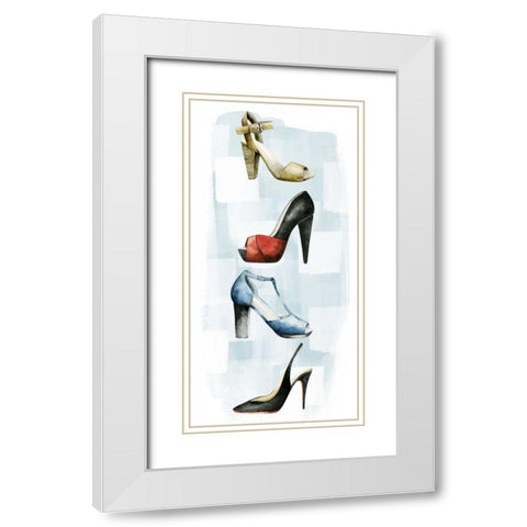 Shoe Lover I White Modern Wood Framed Art Print with Double Matting by Popp, Grace