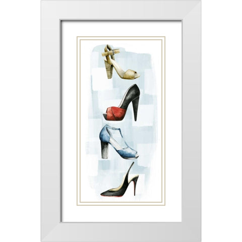 Shoe Lover I White Modern Wood Framed Art Print with Double Matting by Popp, Grace