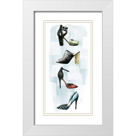 Shoe Lover II White Modern Wood Framed Art Print with Double Matting by Popp, Grace