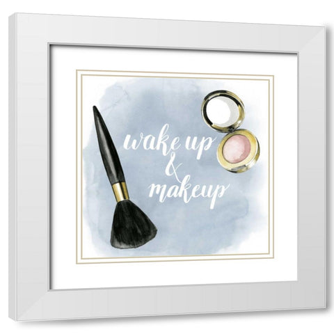 Lets Makeup II White Modern Wood Framed Art Print with Double Matting by Popp, Grace