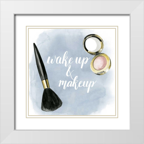 Lets Makeup II White Modern Wood Framed Art Print with Double Matting by Popp, Grace