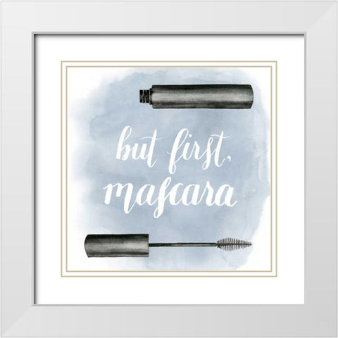 Lets Makeup III White Modern Wood Framed Art Print with Double Matting by Popp, Grace