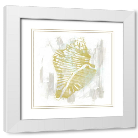 Seaside Blockprints III White Modern Wood Framed Art Print with Double Matting by Vess, June Erica