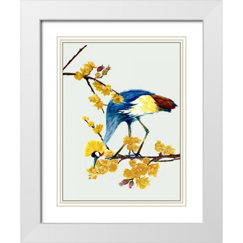 Chimonanthus Praecox I White Modern Wood Framed Art Print with Double Matting by Wang, Melissa