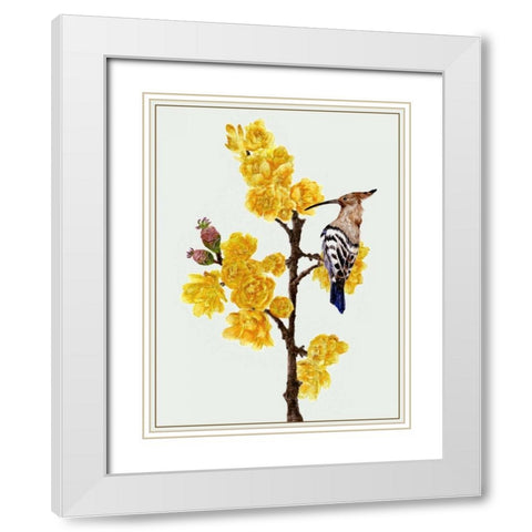 Chimonanthus Praecox II White Modern Wood Framed Art Print with Double Matting by Wang, Melissa