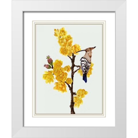 Chimonanthus Praecox II White Modern Wood Framed Art Print with Double Matting by Wang, Melissa