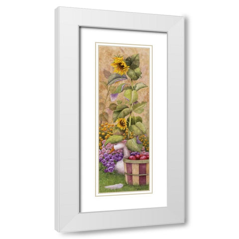 Garden March I White Modern Wood Framed Art Print with Double Matting by Matcham, Marcia