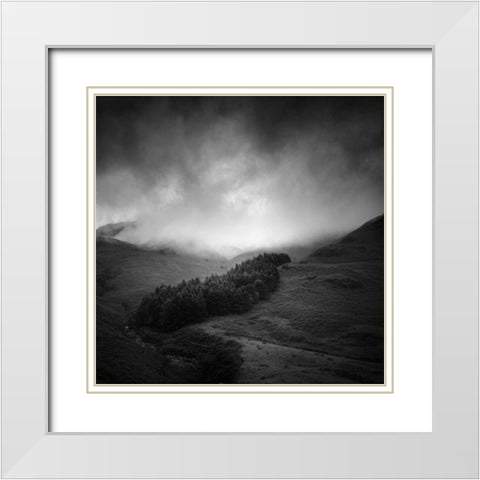Misty Weather I White Modern Wood Framed Art Print with Double Matting by Henson, Martin