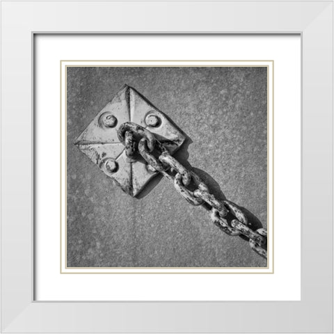 Around Town I White Modern Wood Framed Art Print with Double Matting by Henson, Martin