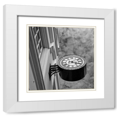 Around Town II White Modern Wood Framed Art Print with Double Matting by Henson, Martin