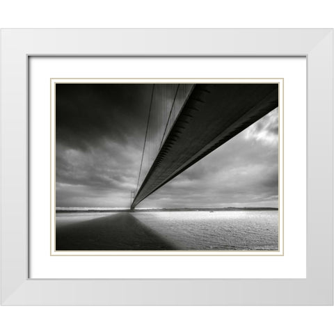 Shadow White Modern Wood Framed Art Print with Double Matting by Henson, Martin