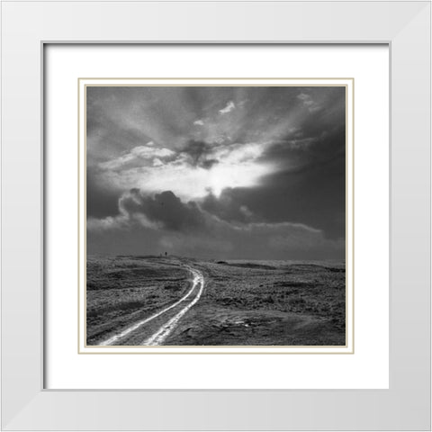 Fly a Kite White Modern Wood Framed Art Print with Double Matting by Henson, Martin