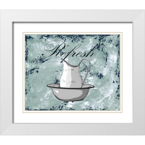 Relax-Refresh I White Modern Wood Framed Art Print with Double Matting by Reynolds, Jade