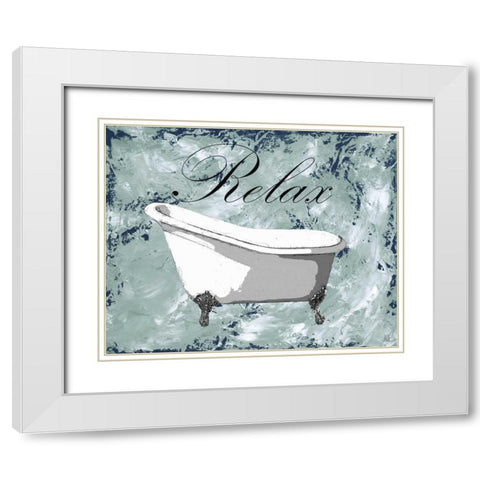 Relax-Refresh II White Modern Wood Framed Art Print with Double Matting by Reynolds, Jade