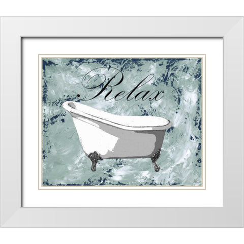 Relax-Refresh II White Modern Wood Framed Art Print with Double Matting by Reynolds, Jade