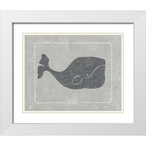 Whale of a Tale I White Modern Wood Framed Art Print with Double Matting by Zarris, Chariklia