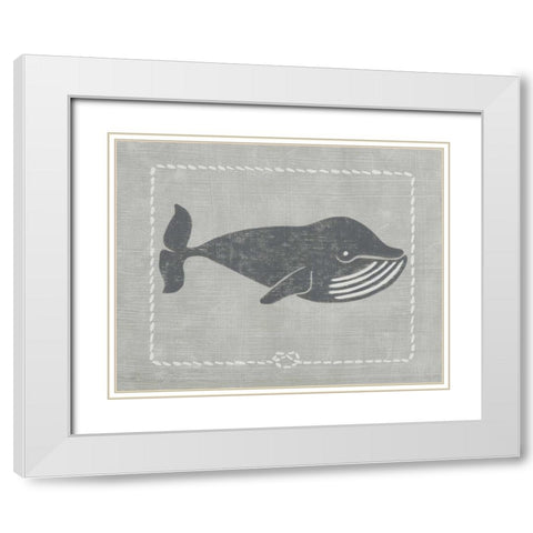 Whale of a Tale III White Modern Wood Framed Art Print with Double Matting by Zarris, Chariklia