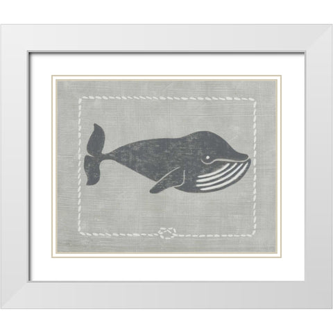 Whale of a Tale III White Modern Wood Framed Art Print with Double Matting by Zarris, Chariklia