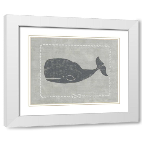 Whale of a Tale IV White Modern Wood Framed Art Print with Double Matting by Zarris, Chariklia