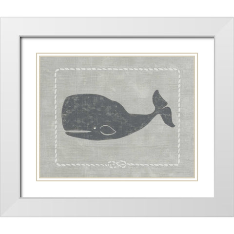 Whale of a Tale IV White Modern Wood Framed Art Print with Double Matting by Zarris, Chariklia