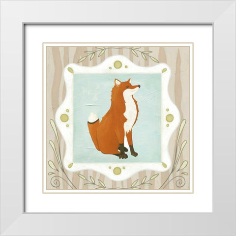 Forest Cameo III White Modern Wood Framed Art Print with Double Matting by Vess, June Erica