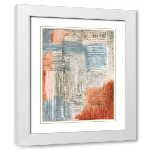 Summer Rust II White Modern Wood Framed Art Print with Double Matting by Lam, Vanna