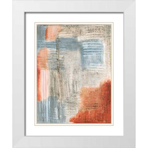 Summer Rust II White Modern Wood Framed Art Print with Double Matting by Lam, Vanna
