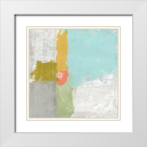 Coastal Quadrant I White Modern Wood Framed Art Print with Double Matting by Vess, June Erica