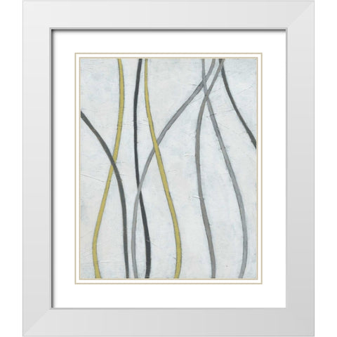 Bob and Weave II White Modern Wood Framed Art Print with Double Matting by Vess, June Erica