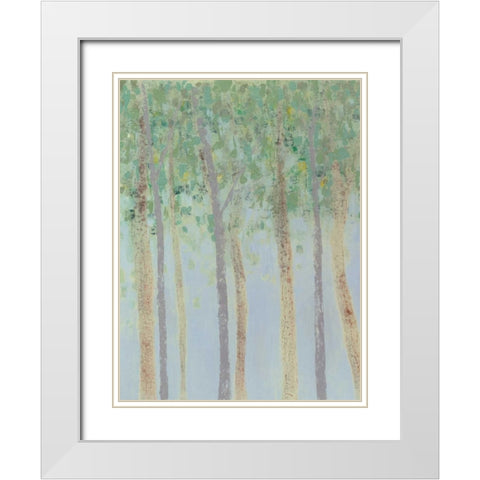 Hazy Woodlands I White Modern Wood Framed Art Print with Double Matting by Popp, Grace
