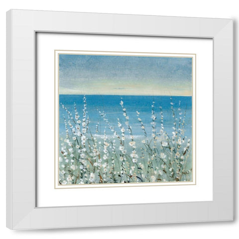 Coastline Blooms II White Modern Wood Framed Art Print with Double Matting by OToole, Tim