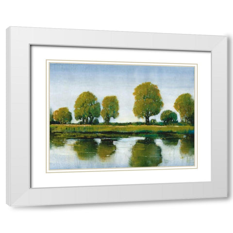 River Reflections I White Modern Wood Framed Art Print with Double Matting by OToole, Tim