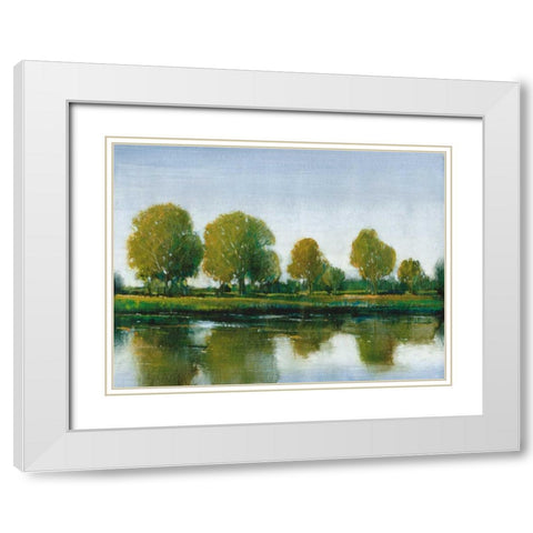 River Reflections II White Modern Wood Framed Art Print with Double Matting by OToole, Tim
