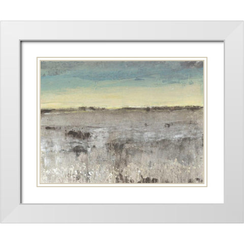 Atmosphere I White Modern Wood Framed Art Print with Double Matting by OToole, Tim