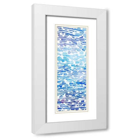 2-Up Winter River Rocks I White Modern Wood Framed Art Print with Double Matting by Popp, Grace